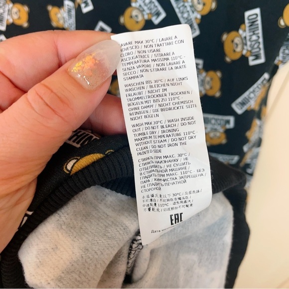 Authentic Moschino Allover Bear Print Sweatshirt Mini Dress - Picture 5 of 14